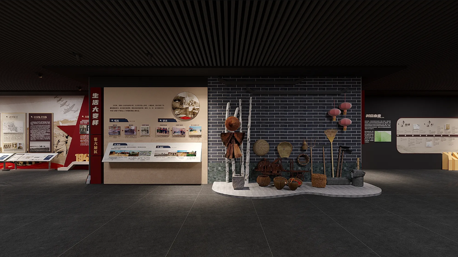 廣東振興鄉村展館設計、廣東振興鄉村村史館設計、廣東振興鄉村文化館、廣東民俗文化館設計（三）