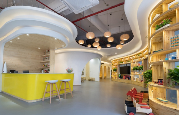 廣州展廳設(shè)計睿星貝貝早教店裝飾設(shè)計