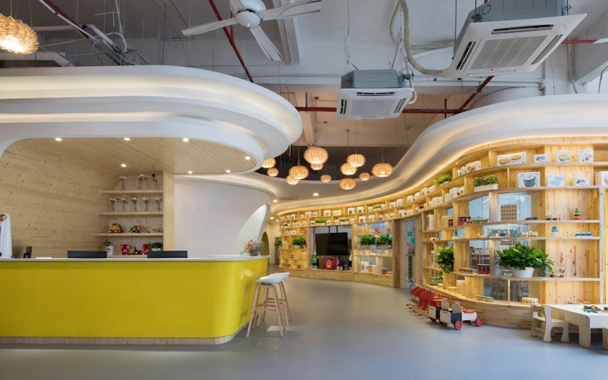 廣州展廳設(shè)計睿星貝貝早教店裝飾設(shè)計