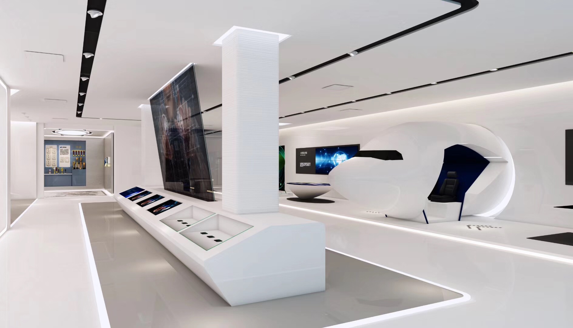 清遠展廳設計公司裝修景嘉微企業(yè)展覽館